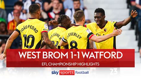 Relive Watford's draw at West Brom as Sarr scores .
